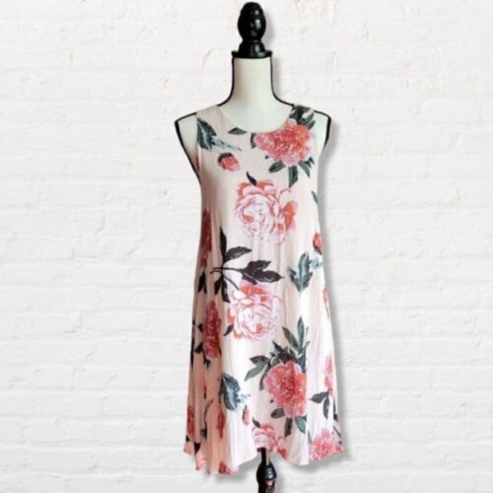Dainty Hooligan Floral Summer Dress Sleeveless Low Back Flirty Flowy Sz Lg